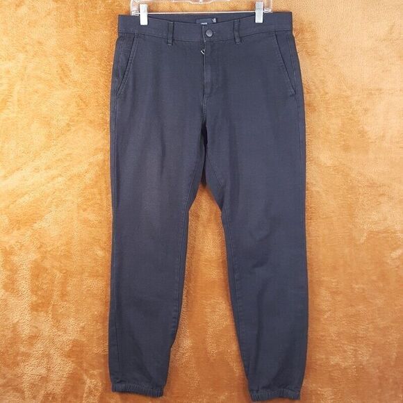 VINCE Mens Jeans Size 32 Gray Chino Relaxed Tapered Leg Jogger Pants Pockets - Picture 1 of 8